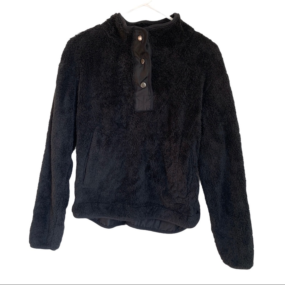 Wallflower NWT Black Sherpa Pullover